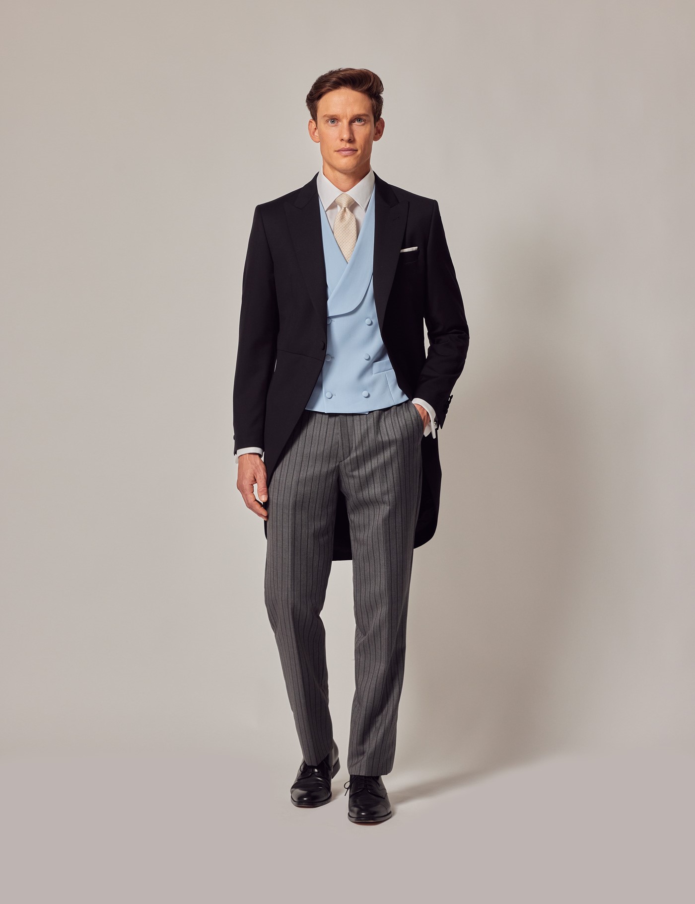 ExHire Morning Suit Trousers  Navy Blue Striped Trousers  Tweedmans