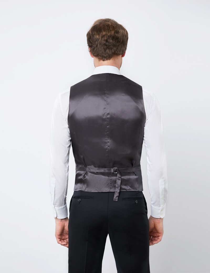Men's Black 3 Piece Tailored Fit Italian Suit - 1913 Collection