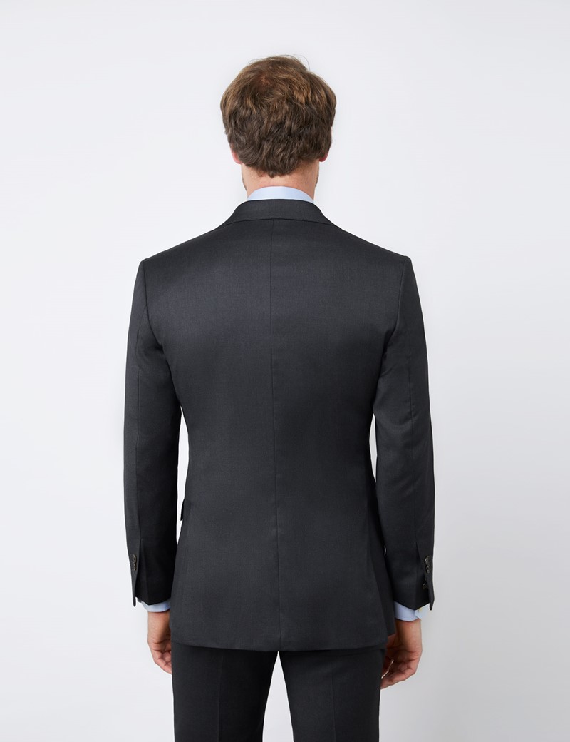 Men's Charcoal Tailored Fit Italian Suit Jacket - 1913 Collection