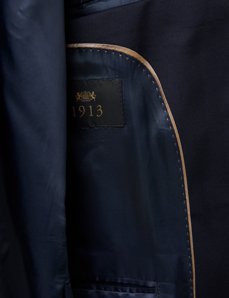 Men's Navy Tailored Fit Italian Suit Jacket - 1913 Collection