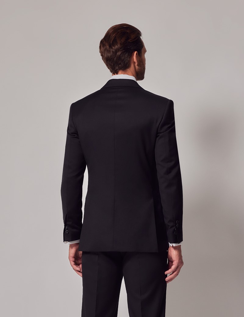 Men's Black Italian Wool Tailored Fit Suit – 1913 Collection | Hawes ...