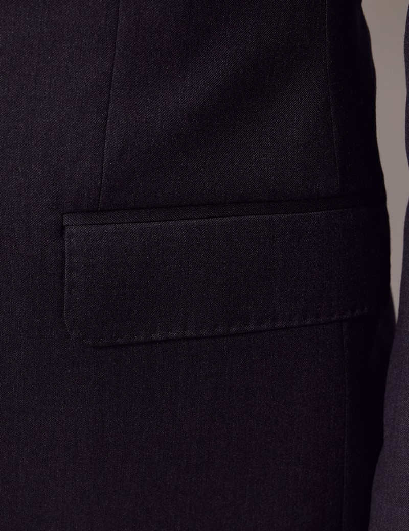 Charcoal Twill Weave Tailored Italian Suit - 1913 Collection