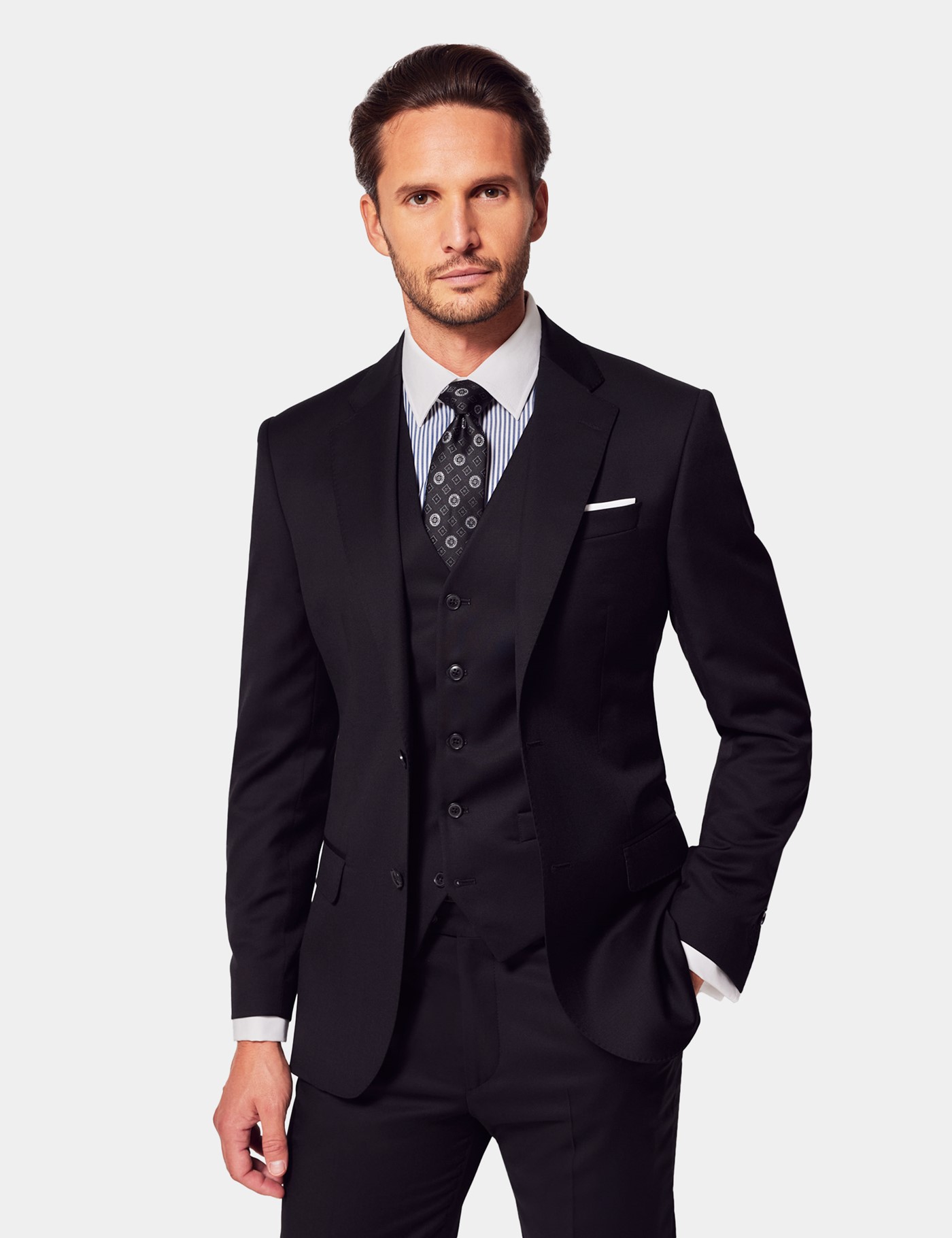 & Tailored Fit Twill 1913 Suit One