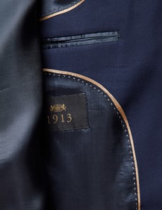 Men's Dark Blue Tailored Fit 3 Piece Suit - 1913 Collection
