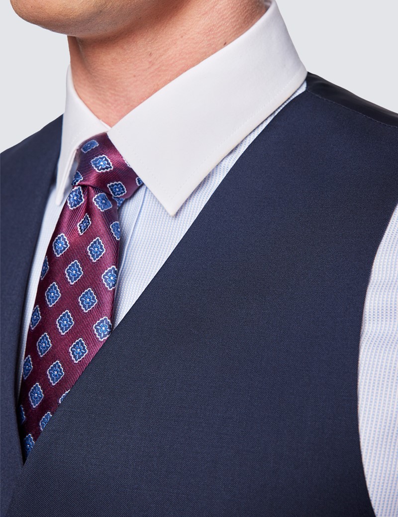 Dreiteiler Anzug – 1913 Kollektion – Tailored Fit – 110s Wolle – 2-Knopf Einreiher – dunkelblau