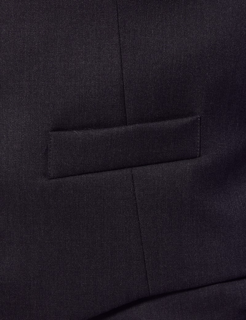 Italian Wool Camouflage Jacquard Suiting in Charcoal