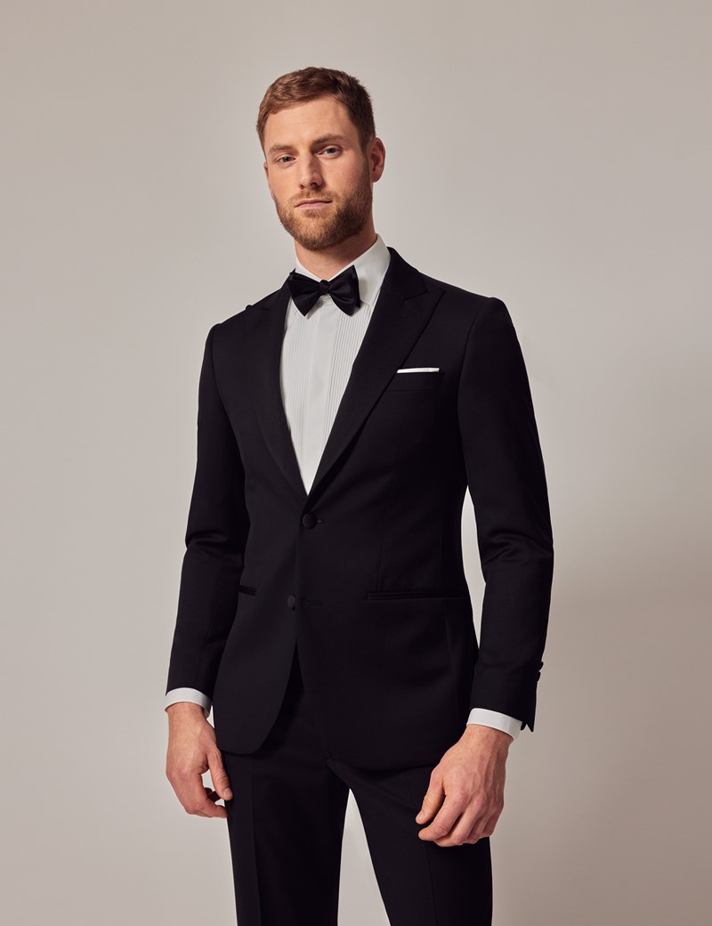 Men's Black Tailored Fit Dinner Suit Jacket - 1913 Collection | Hawes ...