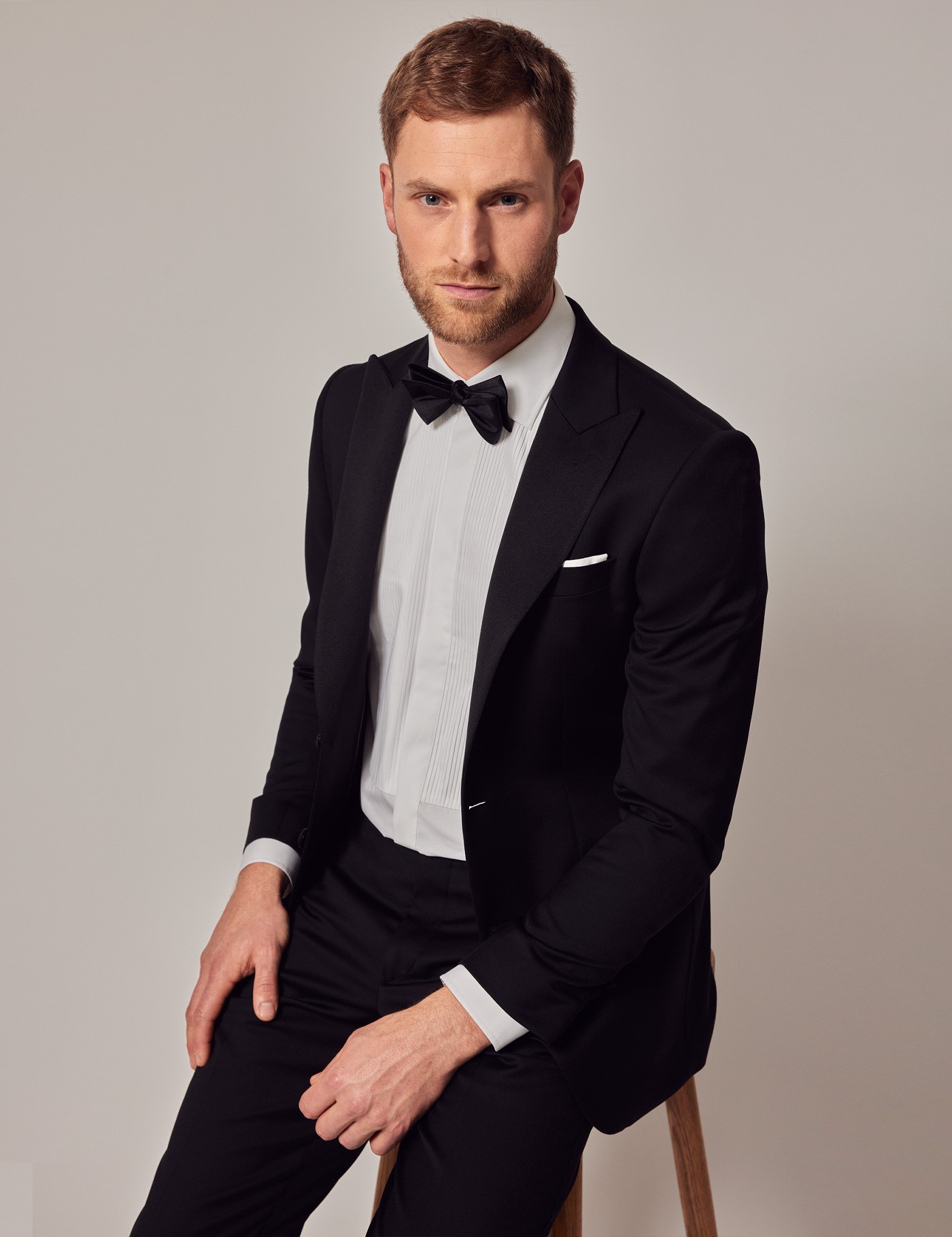 Men's Black Tailored Fit Dinner Suit Jacket - 1913 Collection | Hawes ...