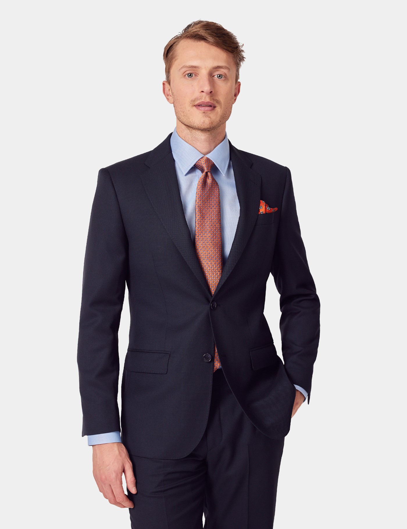 & Tailored Fit Birdseye 1913 Suit Jacket short