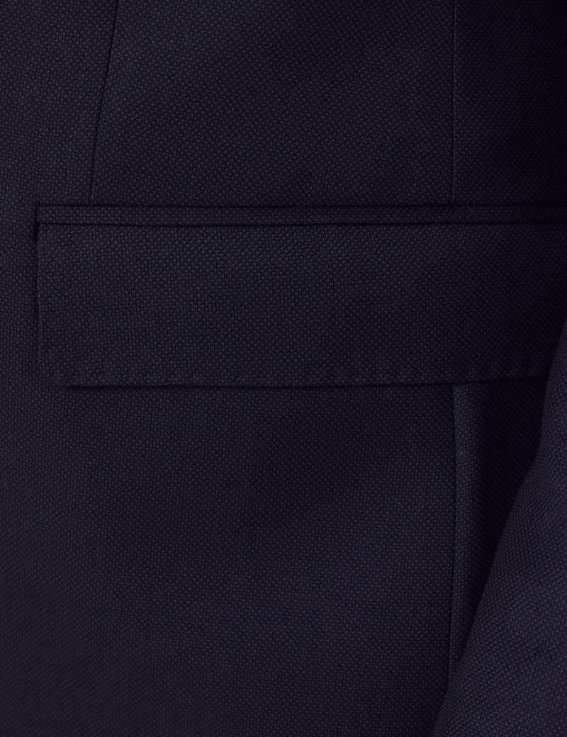 Men's Navy Birdseye Plain Tailored Fit Suit - 1913 Collection