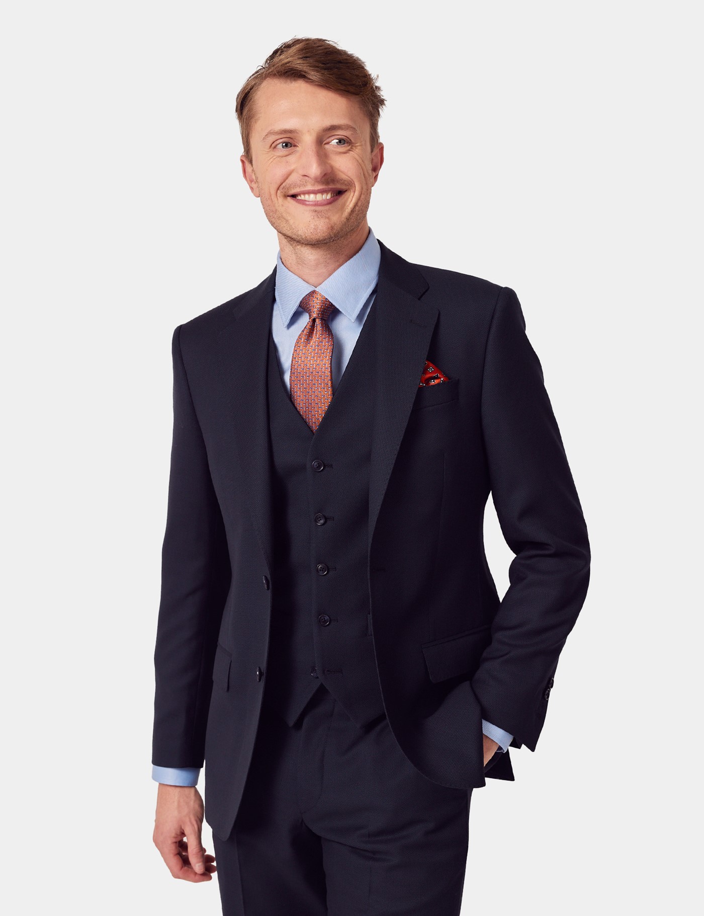 & Tailored Fit Birdseye 1913 Suit One