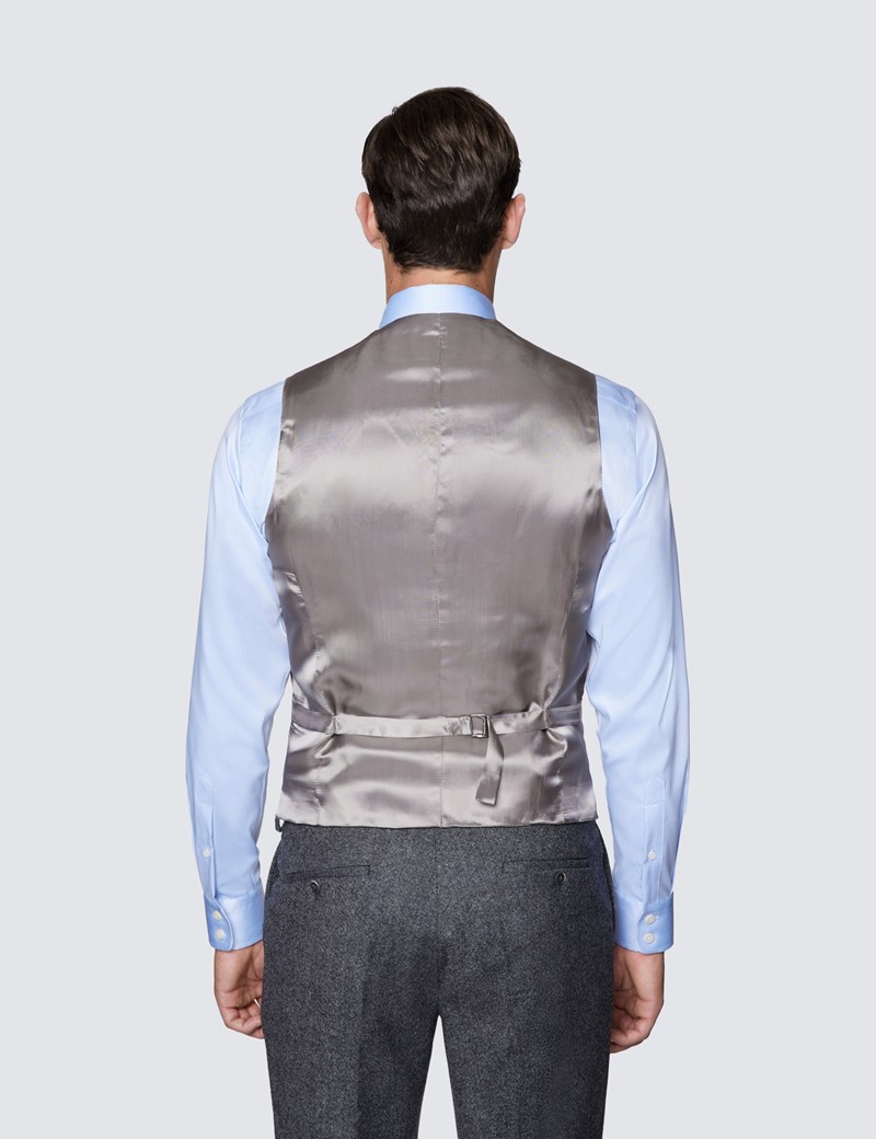 Dreiteiler Tweed Anzug – 1913 Kollektion – Lammwolle – Slim Fit – 2-Knopf Einreiher – grau