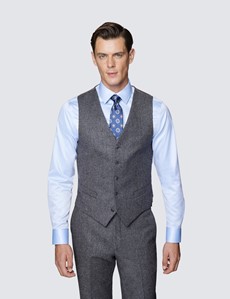 Men's Grey Tweed 3 Piece Slim Fit Suit - 1913 Collection