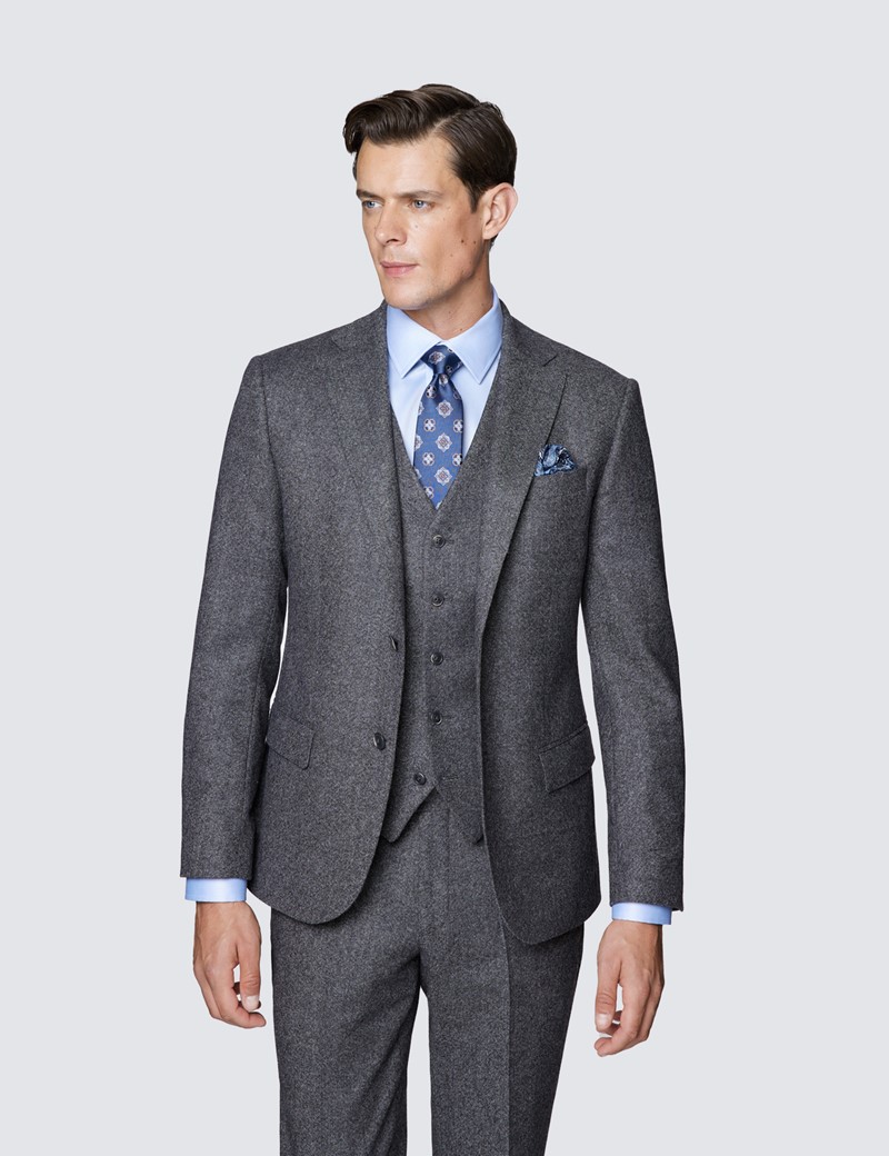 Men's Grey Tweed Slim Fit Suit - 1913 Collection