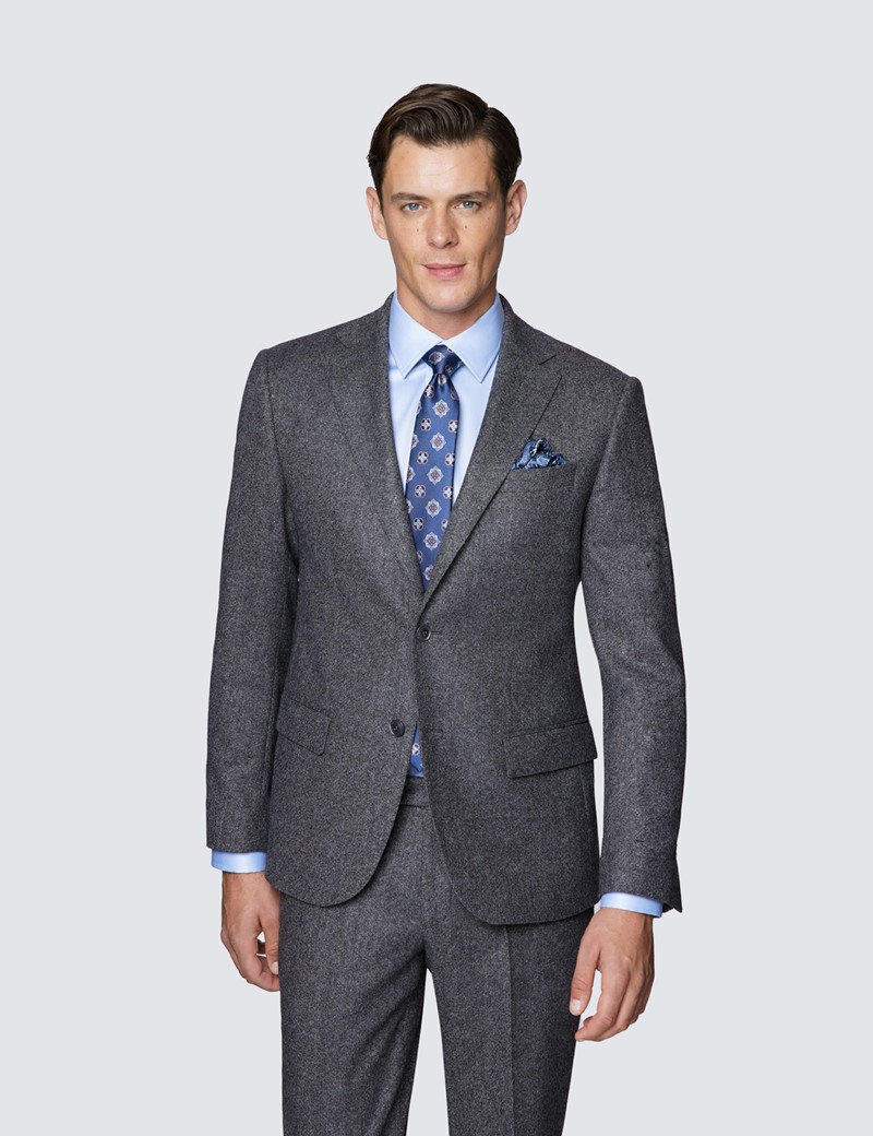 Men's Grey Tweed Slim Fit Suit - 1913 Collection