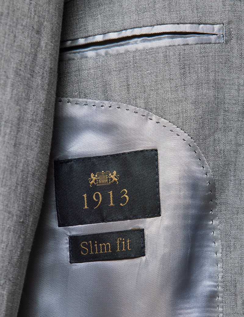 Leinensakko – 1913 Kollektion – Slim Fit – 2-Knopf Einreiher – grau