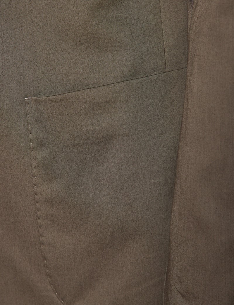 Men’s Khaki Italian Cotton Slim Fit Suit Jacket - 1913 Collection ...