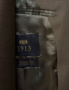 Anzugsakko – 1913 Kollektion – Slim Fit – Baumwollstretch – 2-Knopf Einreiher – khaki