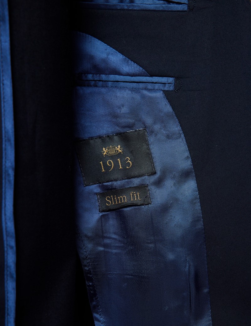 Anzugsakko – 1913 Kollektion – Slim Fit – Baumwollstretch – 2-Knopf Einreiher – dunkelblau
