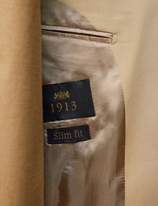 Men’s Stone Italian Cotton Slim Fit Suit Jacket - 1913 Collection