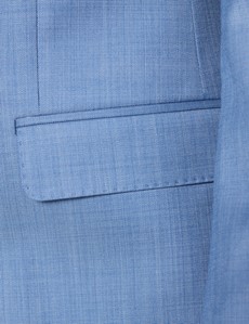 Dreiteiler Anzug – 1913 Kollektion – 120s Wolle – Tailored Fit – hellblau Sharkskin