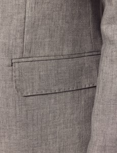 Grey Linen Tailored Suit Jacket | Hawes and Curtis