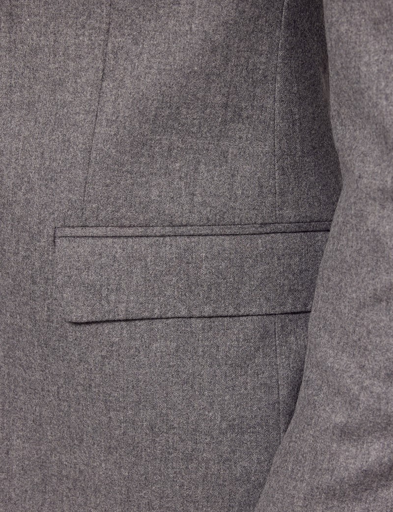 Men's Grey Tailored Flannel Wool Suit - 1913 Collection | Hawes & Curtis