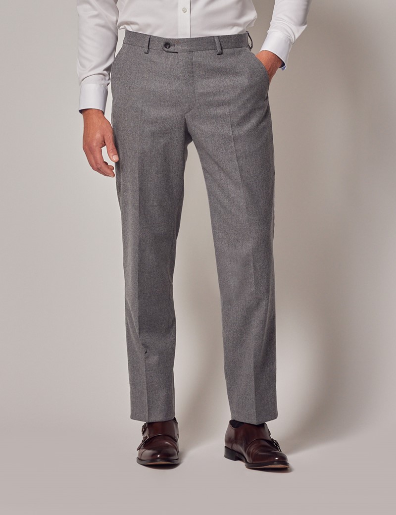 Men's Grey Tailored Flannel Suit - 1913 Collection | Hawes & Curtis