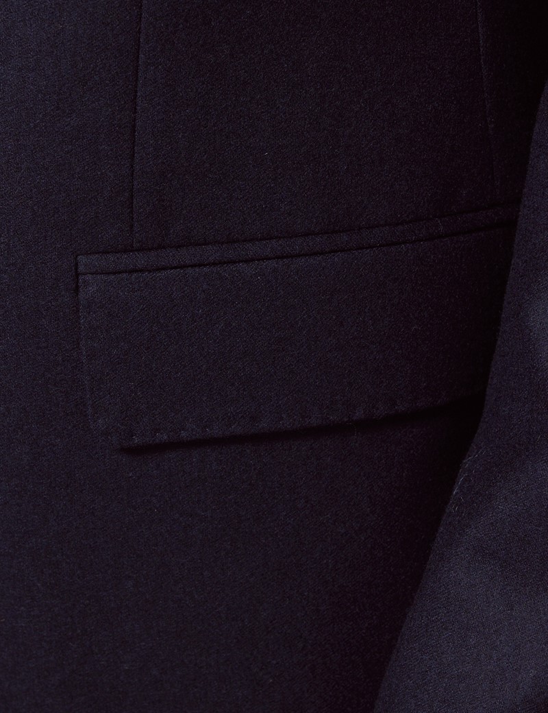 Men's Navy Tailored Flannel Suit - 1913 Collection | Hawes & Curtis