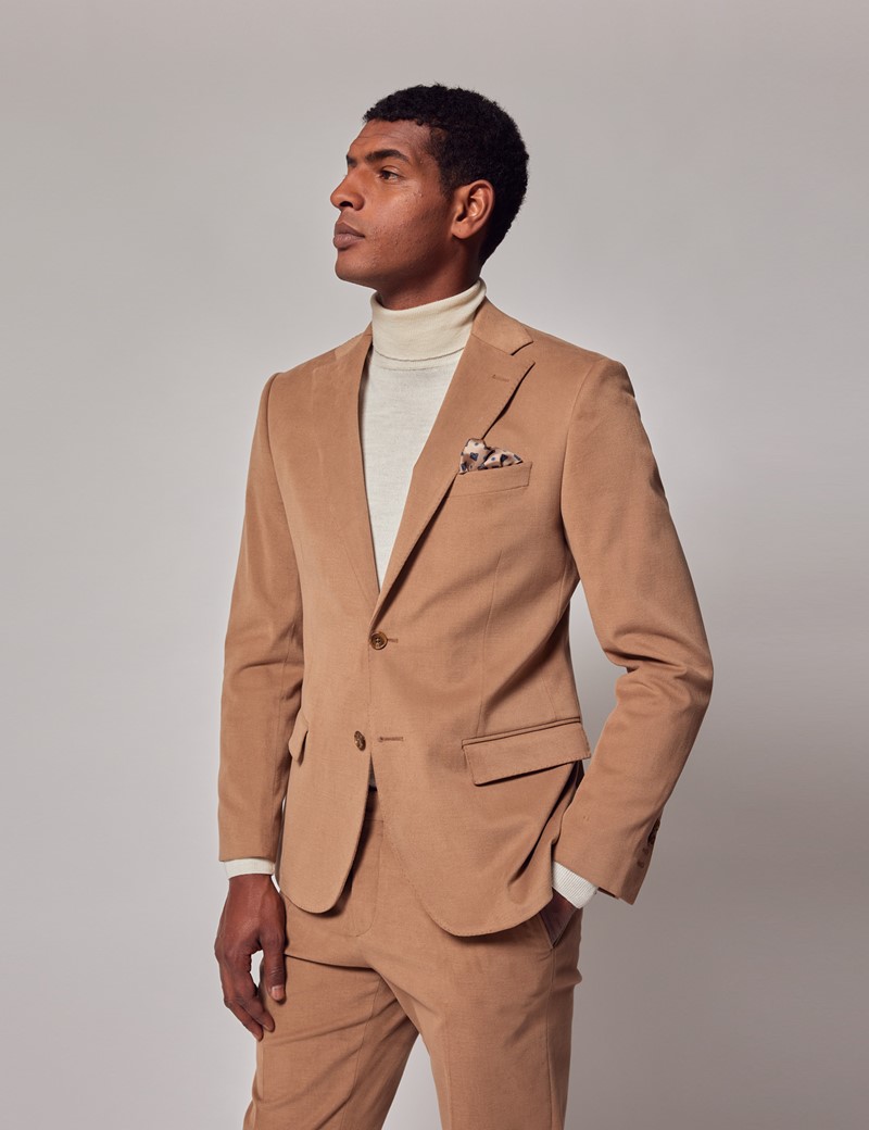 Tan Cotton Twill Weave Tailored Suit - 1913 Collection