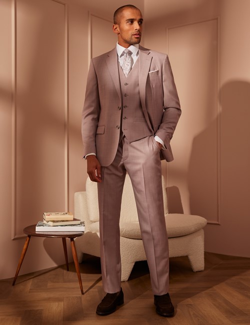 Arezzo Collection - 100% Wool Suit Modern Fit Italian Style 3 Piece in
