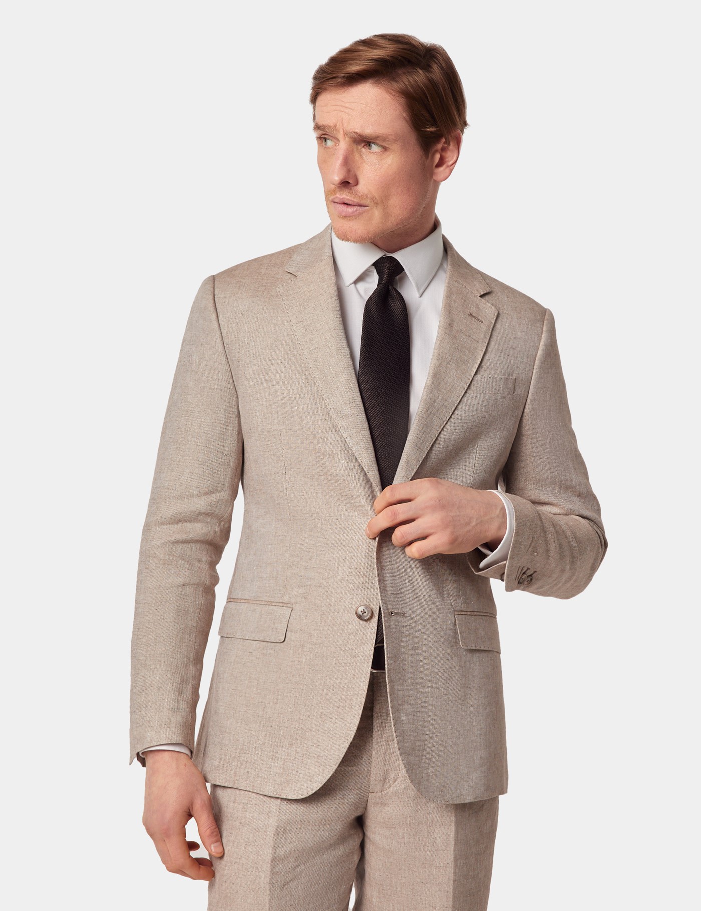 & Tailored Fit Semi Plain 1913 Suit Jacket reg