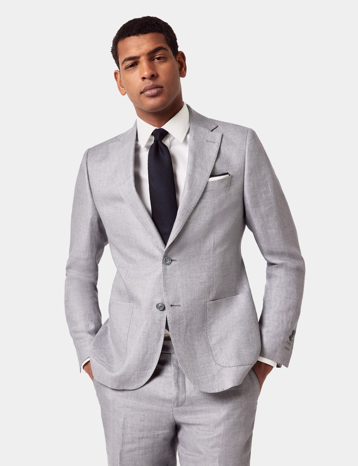 & Slim Fit Mid Twill 1913 Suit Jacket short
