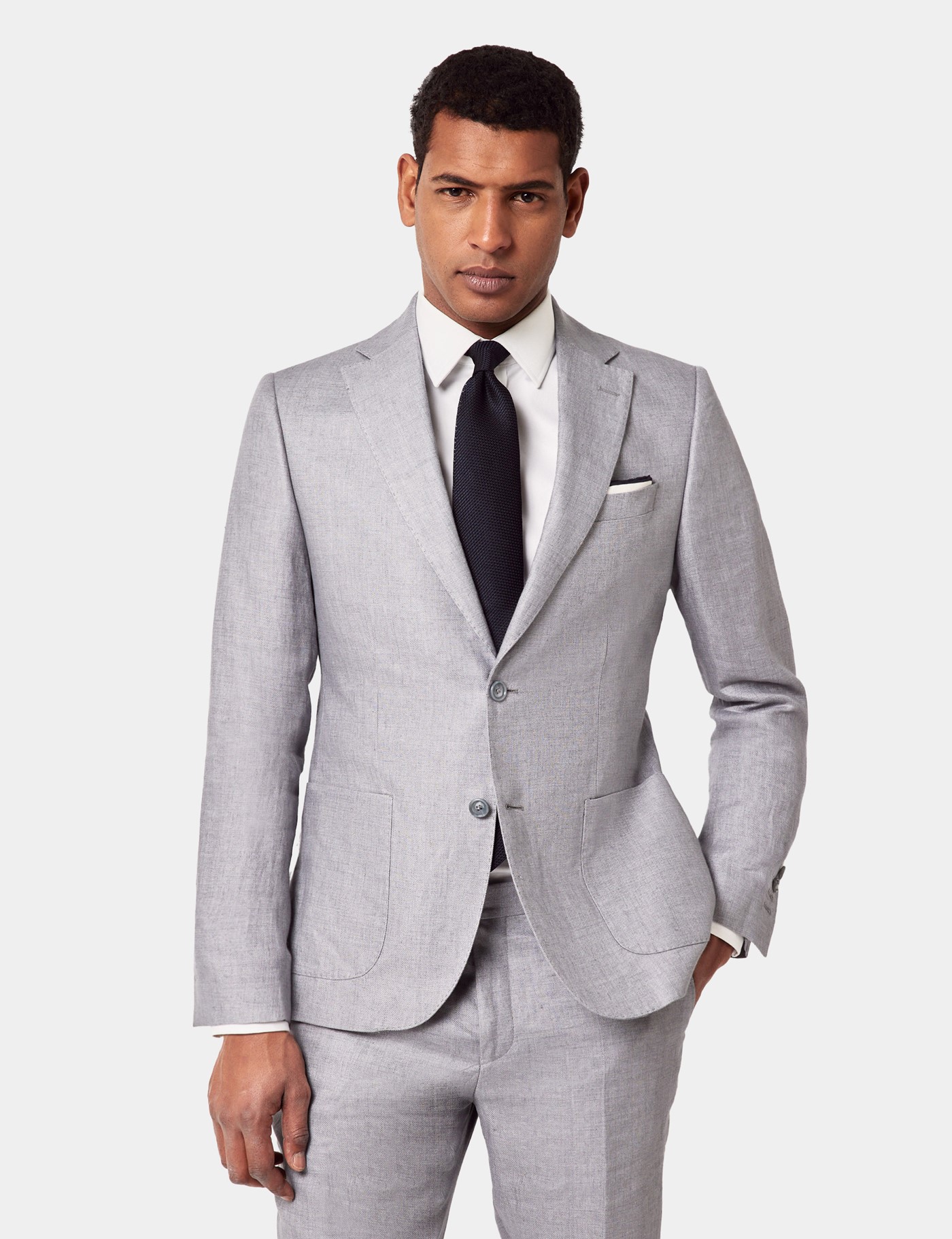 & Slim Fit Mid Twill 1913 Suit One