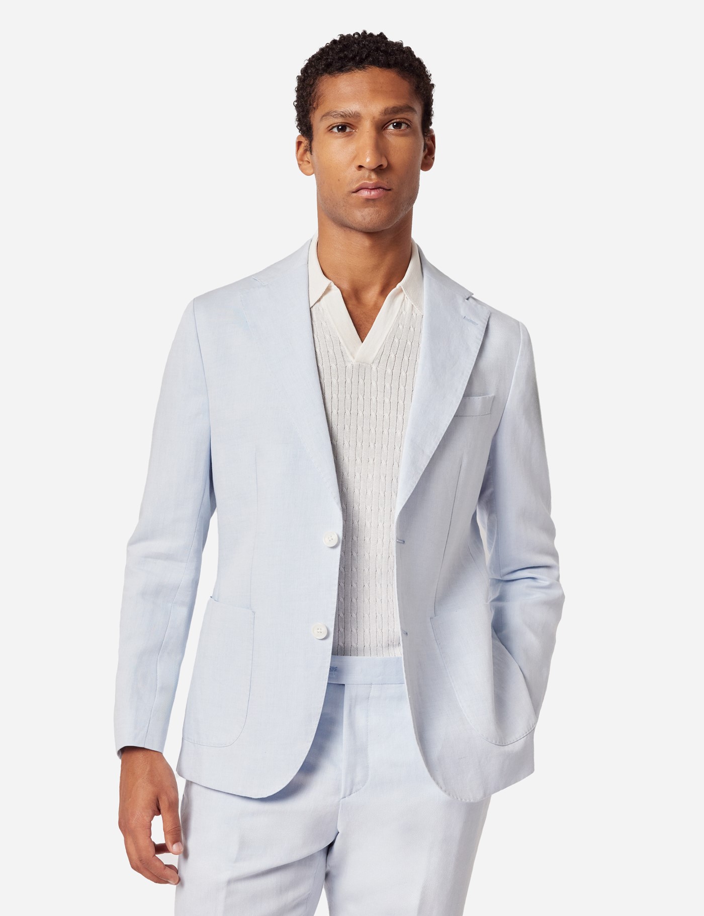 & Slim Fit Pale 1913 Suit Jacket short