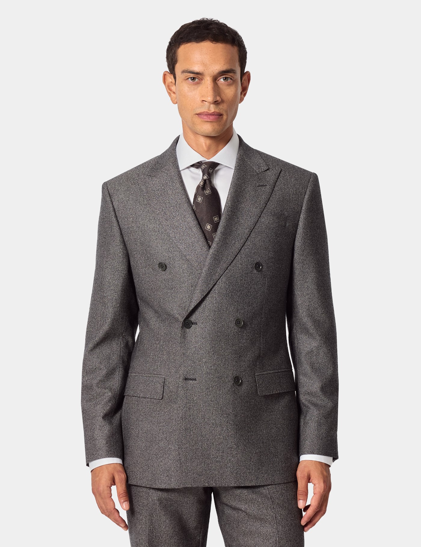 & Tailored Fit Herringbone 1913 Suit One