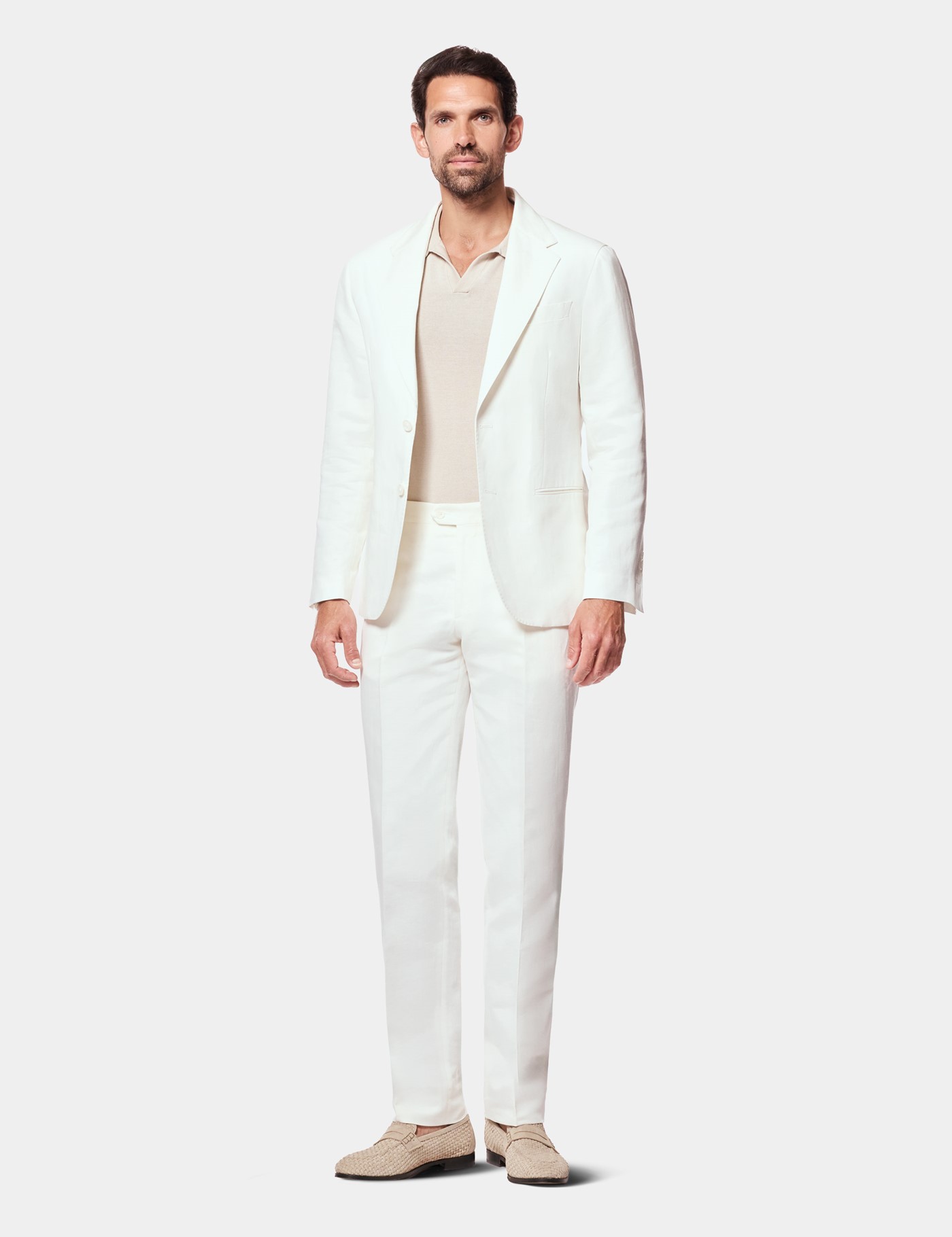 Hawes & Curtis Tailored Fit White 1913 Suit Size: One Size image 2