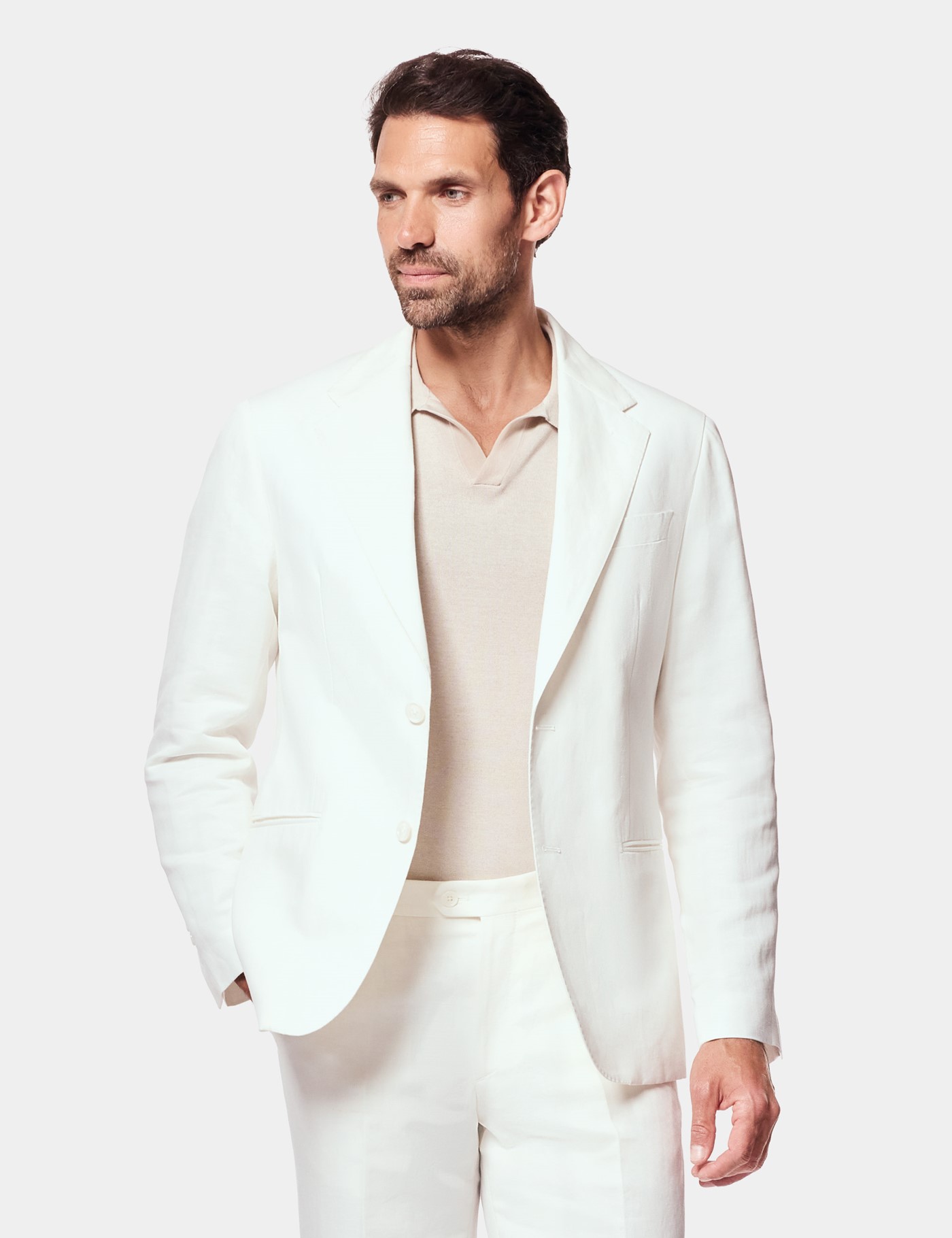 Hawes & Curtis Tailored Fit White 1913 Suit Size: One Size