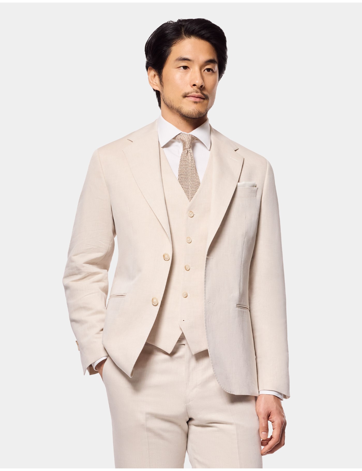 Hawes & Curtis Tailored Fit Beige 1913 Suit Size: One Size