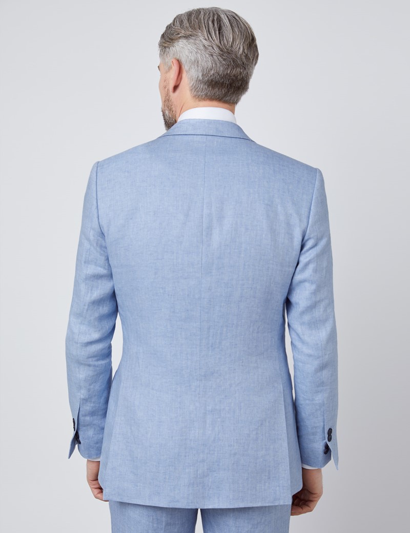 blue linen blazer mens