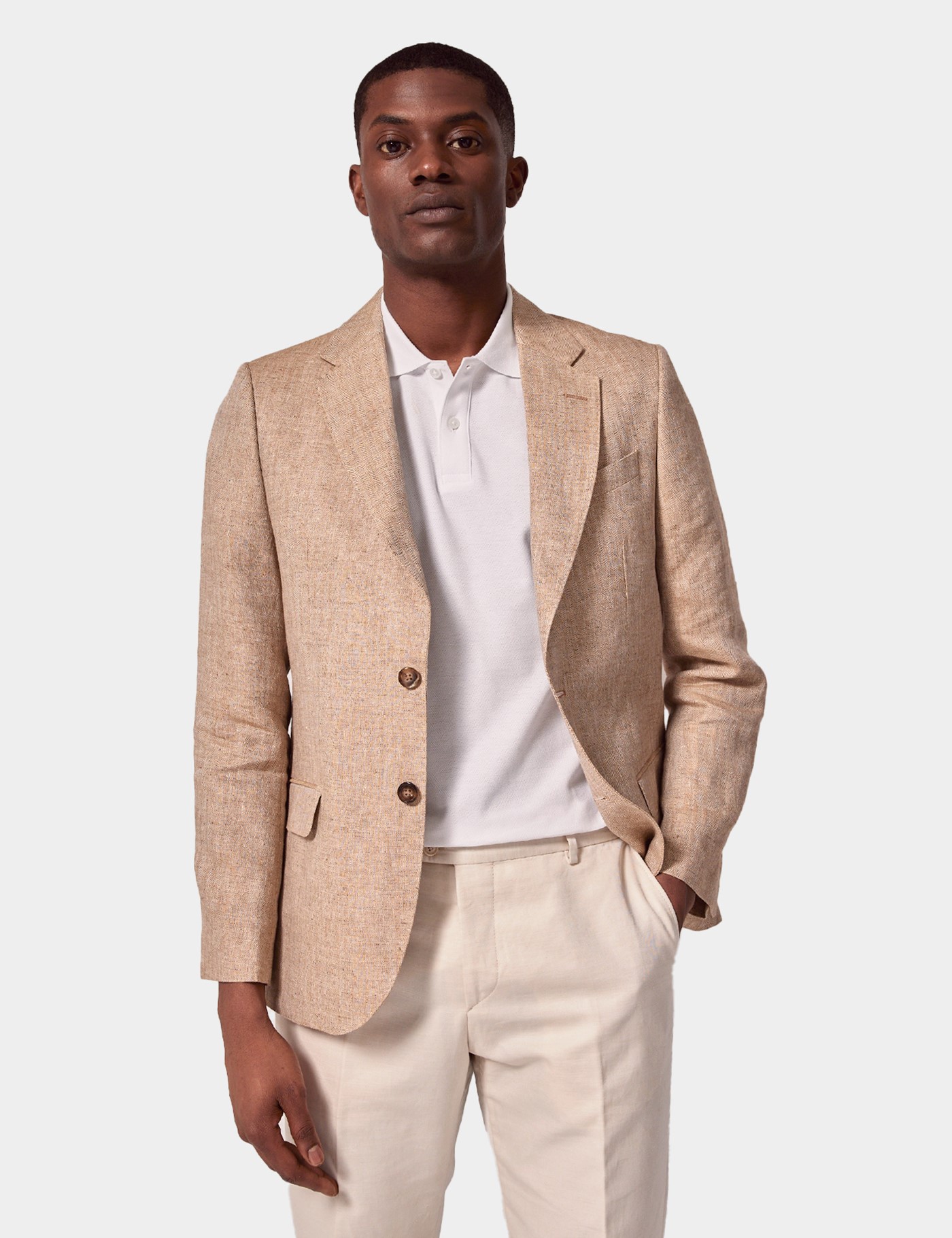 & Tailored Fit Herringbone 1913 Suit Jacket reg