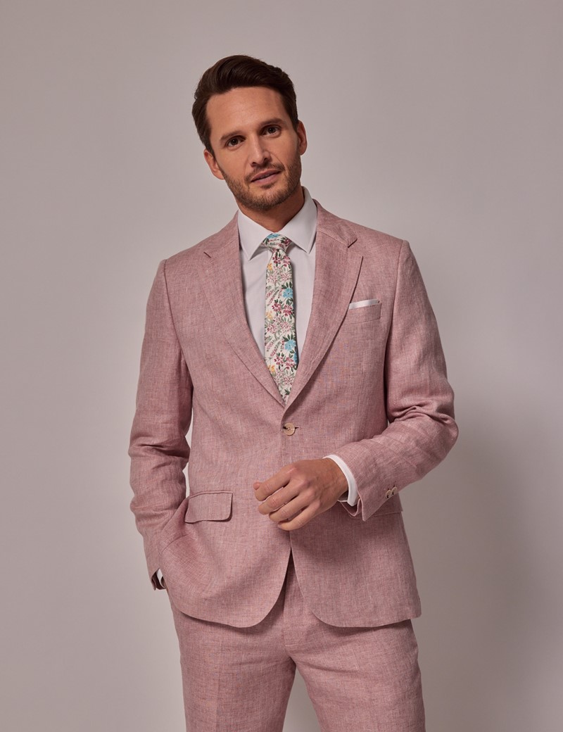 AsYou tailored satin shorts suit in pink