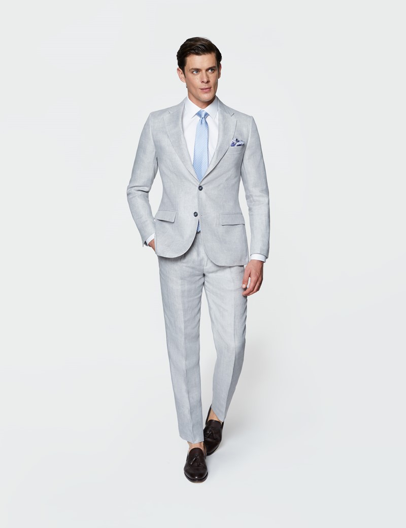 gray linen jacket