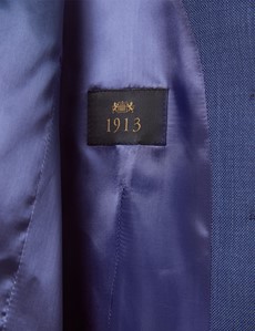 Men's Dark Blue Tailored Fit Italian Suit Jacket - 1913 Collection