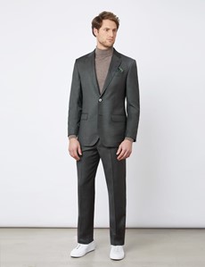 Men's Green Tailored Fit Italian Suit – 1913 Collection