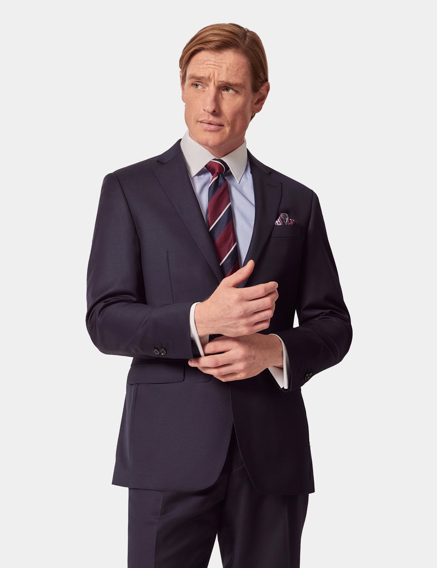 & Tailored Fit Twill Suit One
