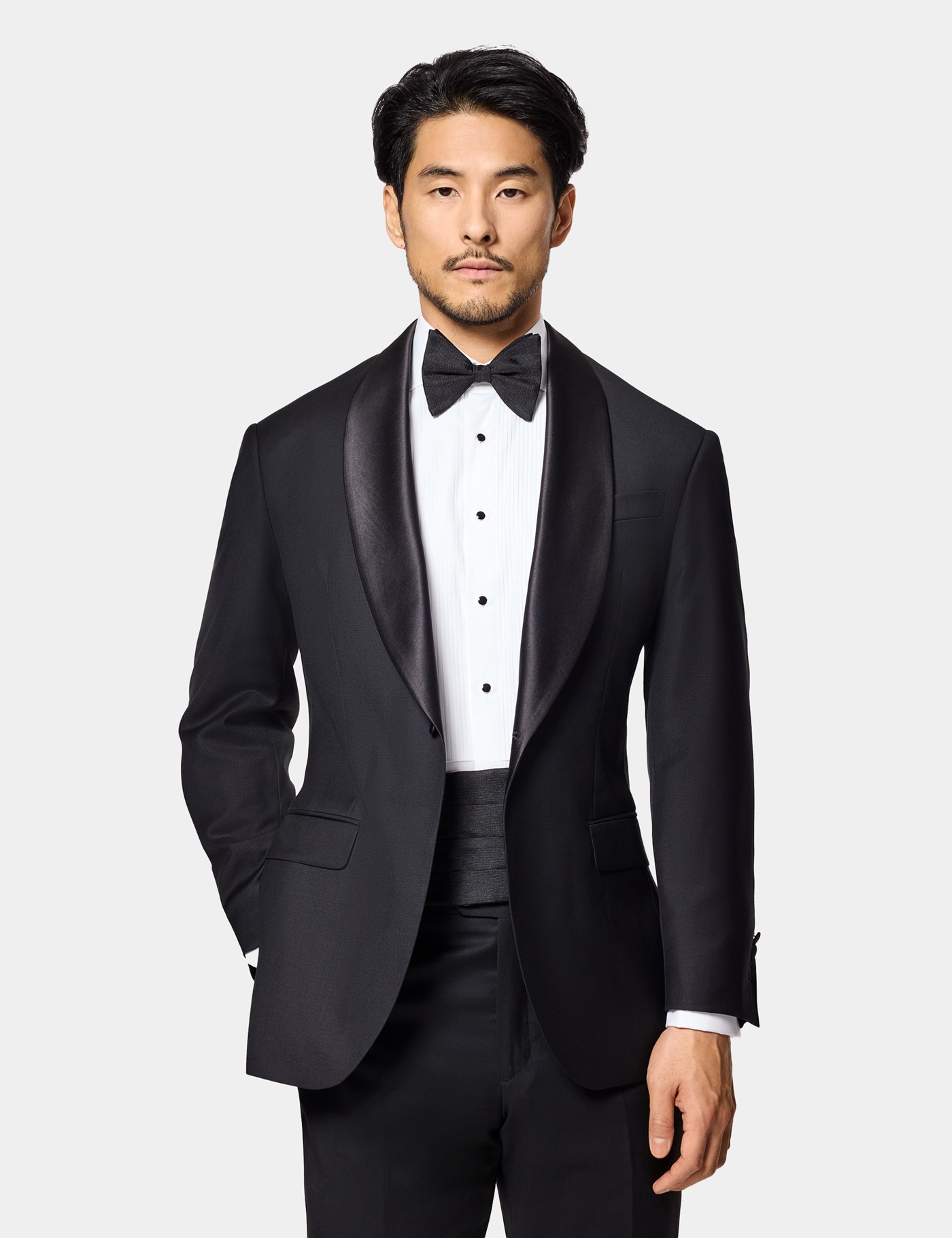 & Tailored Fit Shawl Dinner Jacket short