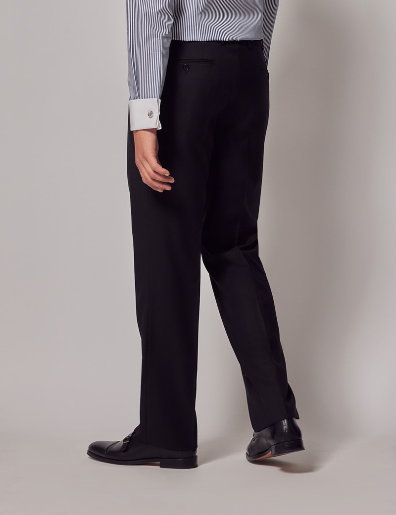 Men's Black Twill Classic Fit Suit | Hawes & Curtis