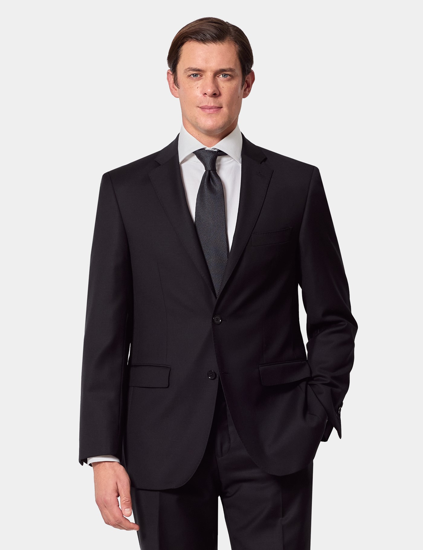 Hawes & Curtis Classic Fit Black Twill Suit Size: One Size