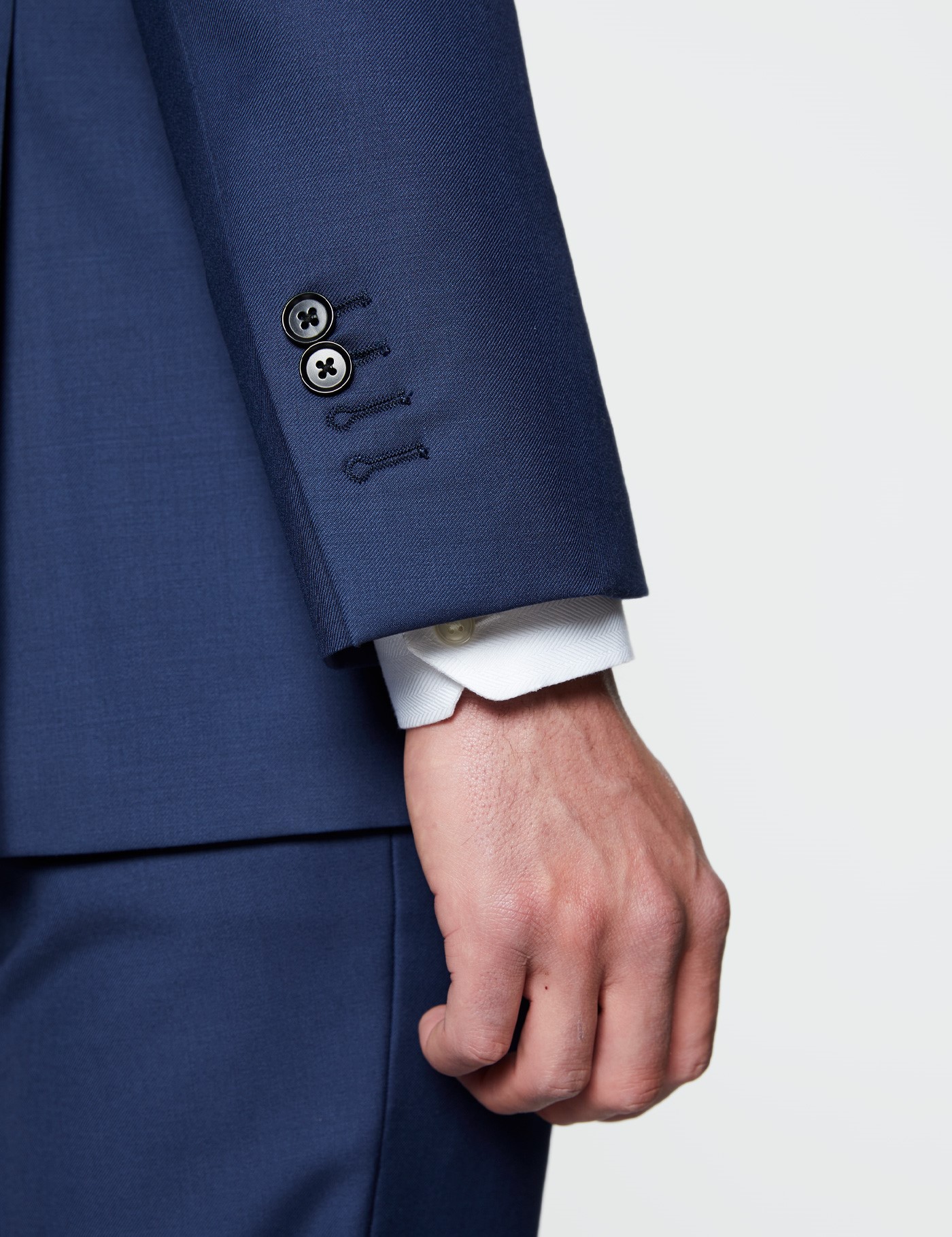 Men's Royal Blue Twill Classic Fit Suit | Hawes & Curtis